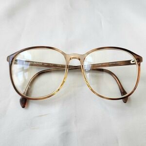 Luxottica 307 Grey/Brown Eyeglasses Frame Italy Vintage Glasses Frame Only Retro